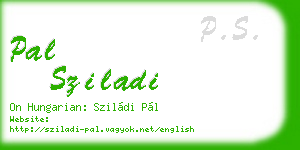pal sziladi business card