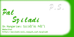 pal sziladi business card